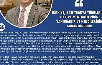 MHP'li Özdemir: 'Türkiye, Batı Trakya Türklerinin hak ve menfaatlerinin yanındadır ve garantörüdür'