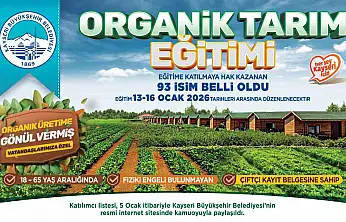 Organik Tarım Temel Eğitim Programı'na katılmaya hak kazananlar açıklandı