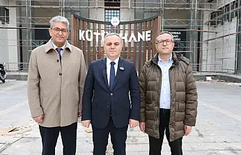Rektör Prof. Dr. Altun, yenileme çalışması devam eden kütüphane binasını inceledi