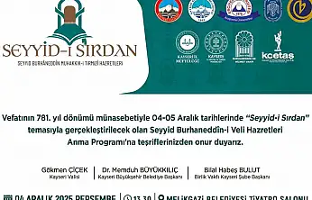 Seyyid Burhaneddin, vefatının 781. yıldönümünde anılacak