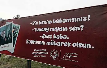 Talas Belediyesinden gülümseten bayram billboardları