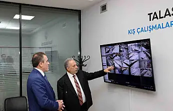 Talas'ta kış çalışmalarına teknolojik takip