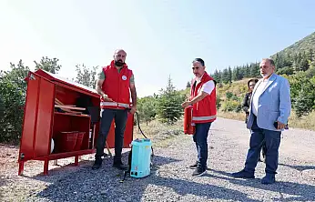 Talas'ta yangına karşı 'yangın kalkanı'