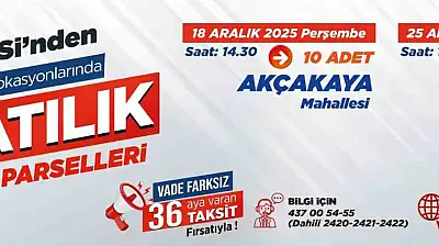 Akçakaya ve Endürlük'te 30 prestijli parsel ihaleyle satışta