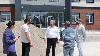 Başkan Palancıoğlu, Yıldırım Beyazıt Mahallesi'ndeki okul çalışmalarını inceledi