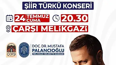 Çarşı Melikgazi'de şiir ve türkü sesleri yükselecek