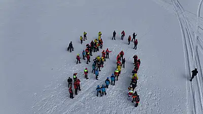 Erciyes'te gerçeği aratmayan çığ tatbikatı