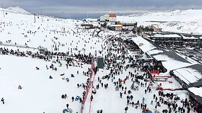 Erciyes'te hafta sonu yoğunluğu