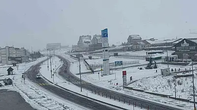 Erciyes'te kar yağışı