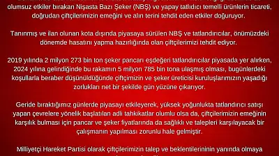 İsmail Özdemir: 'MHP olarak çiftçilerimizin talep ve beklentilerinin yanında olmaya devam edeceğiz'