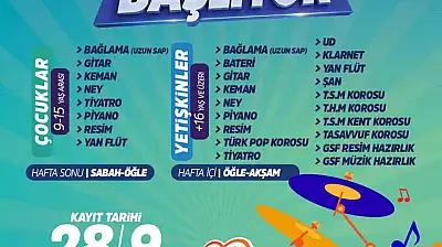 Kayseri Büyükşehir Konservatuvarı'nda kış kursları için kayıtlar başlıyor