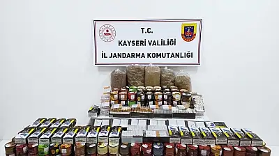 Kayseri'de 9 bin 660 adet içi tütün doldurulmuş makaron ele geçirildi