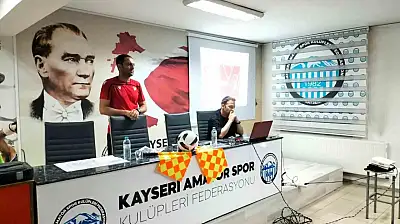Kayseri'de Amatör Lig kulüplerine yeni oyun kuralları eğitimi verildi