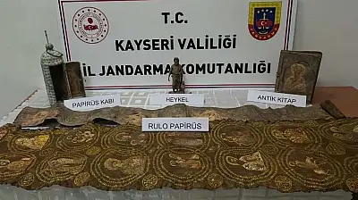Kayseri'de tarihi eser operasyonu: 1 gözaltı