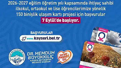 Öğrencilere ulaşım kartı başvuruları 7 Eylül'de başlıyor