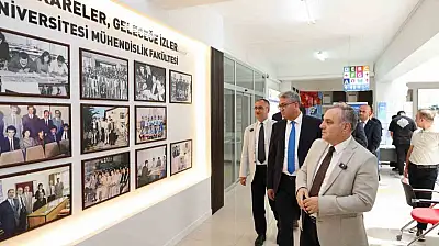 Rektör Altun'dan yenileme çalışmaları tamamlanan mühendislik fakültesinde inceleme