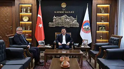 Vali Çiçek, İl Emniyet Müdürü Sinan Ergen'i kabul etti