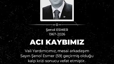 Vali Çiçek'ten Vali Yardımcısı Şenol Esmer'in ölümüyle ilgili açıklama
