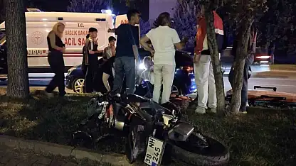 Kayseri'de otomobille motosiklet çarpıştı: 1 yaralı