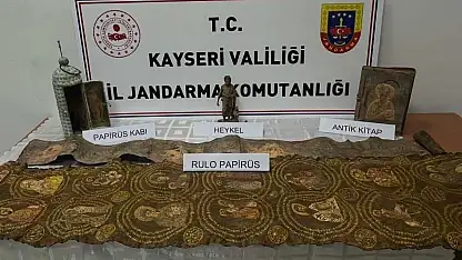 Kayseri'de tarihi eser operasyonu: 1 gözaltı