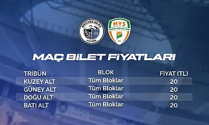 Erciyes 38 FSK-Malatya Yeşilyurtspor maç bileti 20 TL