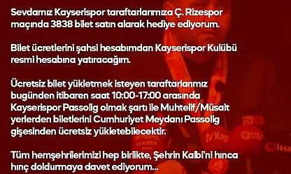 Milletvekili Ersoy'dan Kayserispor taraftarına destek