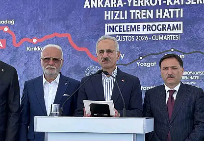 Bakan Uraloğlu: 'Yerköy - Kayseri Yüksek Hızlı Tren Projesi'nde işin yarısını tamamladık'