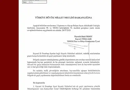 Baki Ersoy, Kayaltı Mahallesi'nin alt geçit talebini TBMM gündemine taşıdı