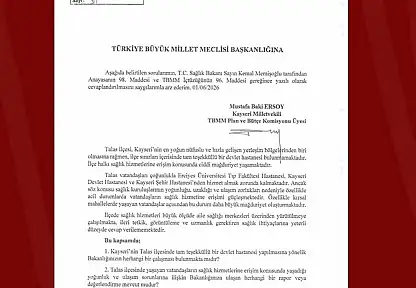 Baki Ersoy, Talas Devlet Hastanesi talebini meclis gündemine taşıdı