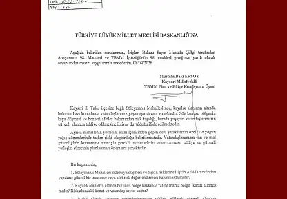 Ersoy, Süleymanlı Mahallesi'ndeki afet riskini meclis gündemine taşıdı