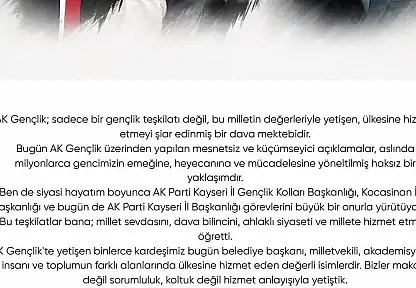 Hüseyin Okandan: 'AK Gençlik, ülkesine hizmet etmeyi şiar edinmiş bir dava mektebidir'