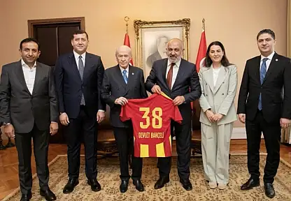 Kayserispor heyetinden MHP Genel Başkanı Bahçeli'ye ziyaret