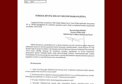 MHP'li Ersoy'dan Koçcağız mahallesindeki okul için soru önergesi
