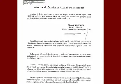MHP'li Ersoy, ERÜ ve hastanelerindeki personel ihtiyacını meclis gündemine taşıdı