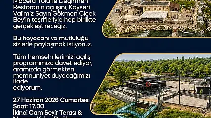Başkan Metin'den açılışa davet