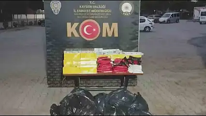 Kayseri'de kaçak sigara operasyonu