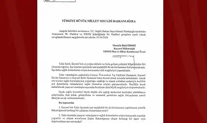 Baki Ersoy, Talas Devlet Hastanesi talebini meclis gündemine taşıdı