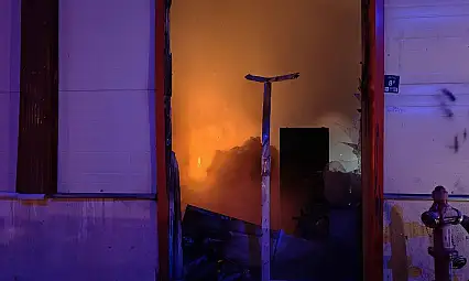 Kayseri'de masa sandalye atölyesinde yangın