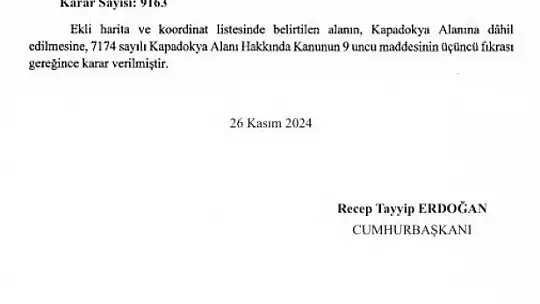'Kapadokya'nın Giriş Kapısı'na Cumhurbaşkanlığı'ndan müjde
