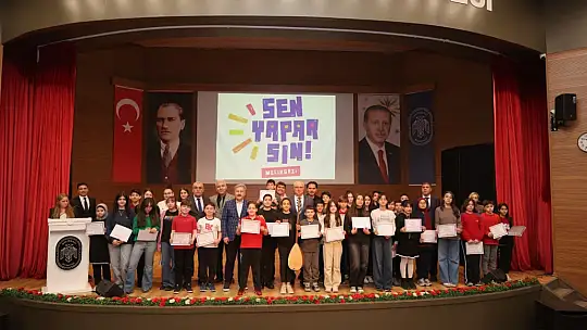 'Sen Yaparsın Melikgazi'de başarılı olan küçük müzisyenler ödüllerini aldı