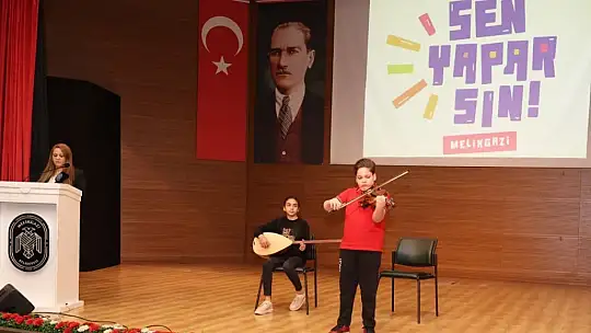 'Sen Yaparsın Melikgazi'de başarılı olan küçük müzisyenler ödüllerini aldı