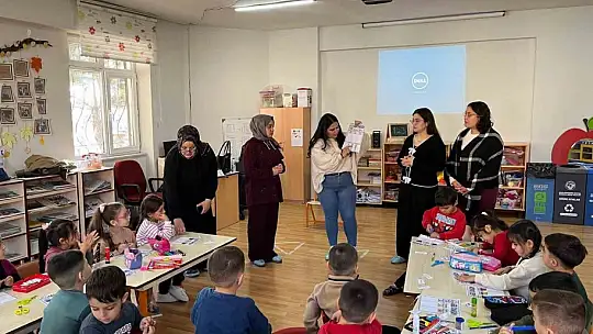 Ana sınıfı öğrencileri geri dönüşüm hakkında bilgilendirildi