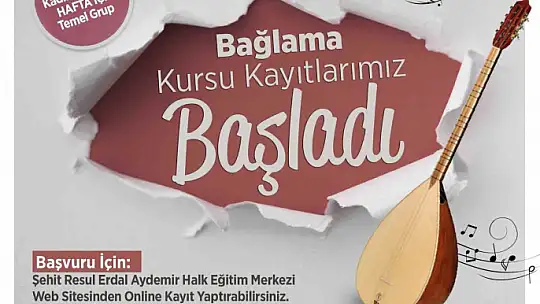 Bağlama öğrenmek isteyenler Talas Musiki Cemiyeti'ne