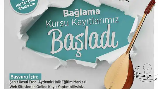 Bağlama öğrenmek isteyenler Talas Musiki Cemiyeti'ne