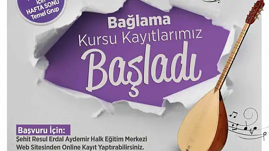 Bağlama öğrenmek isteyenler Talas Musiki Cemiyeti'ne