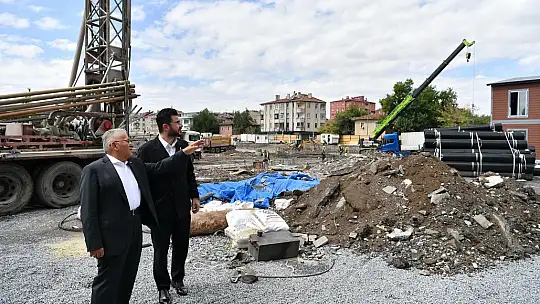Başkan Büyükkılıç ile Başkan Okandan'dan, Sahabiye Projesi 2. Etap çalışmalarına inceleme