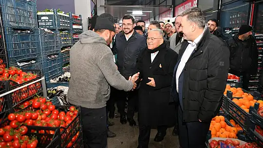 Başkan Büyükkılıç'tan Hal Kompleksi'ne sabah mesaisi