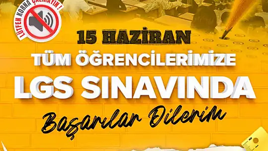 Başkan Büyükkılıç'tan LGS öncesi moral ve destek: 631 öğrenciye ücretsiz kurs