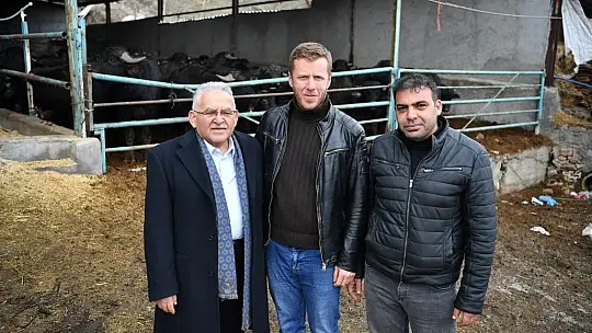 Başkan Büyükkılıç'tan üreticilere 100 manda