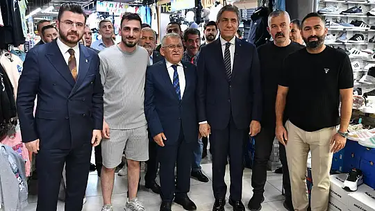Başkan Büyükkılıç ve AK Parti Genel Başkan Yardımcısı Demir'den esnaf ziyaretleri